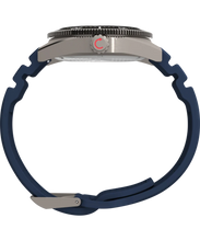 Timex Deepwater Reef 200 GMT Blue Rubber Strap 41mm Watch TW2W75100