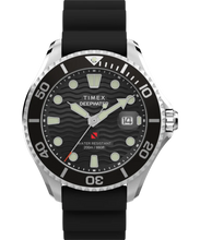 Timex Deepwater Meridian 200 Rubber Strap Black Dial 44MM Watch TW2W81600