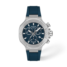 Tissot T-Race 38mm Chronograph Blue Dial Silicone Strap Watch T1418171704100