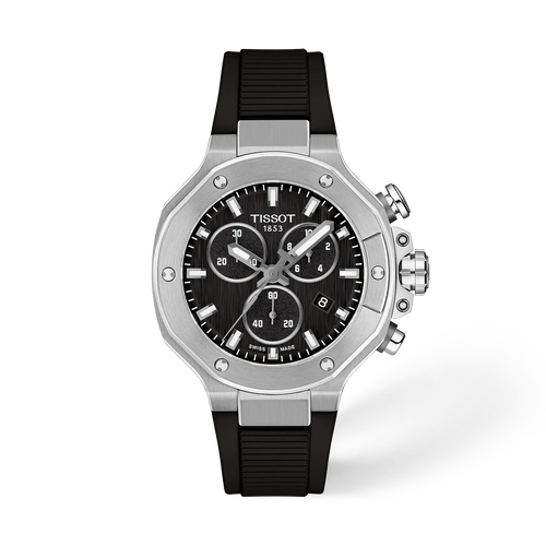 Tissot T-Race 38mm Black Dial Silicone Strap Watch T1418171705100