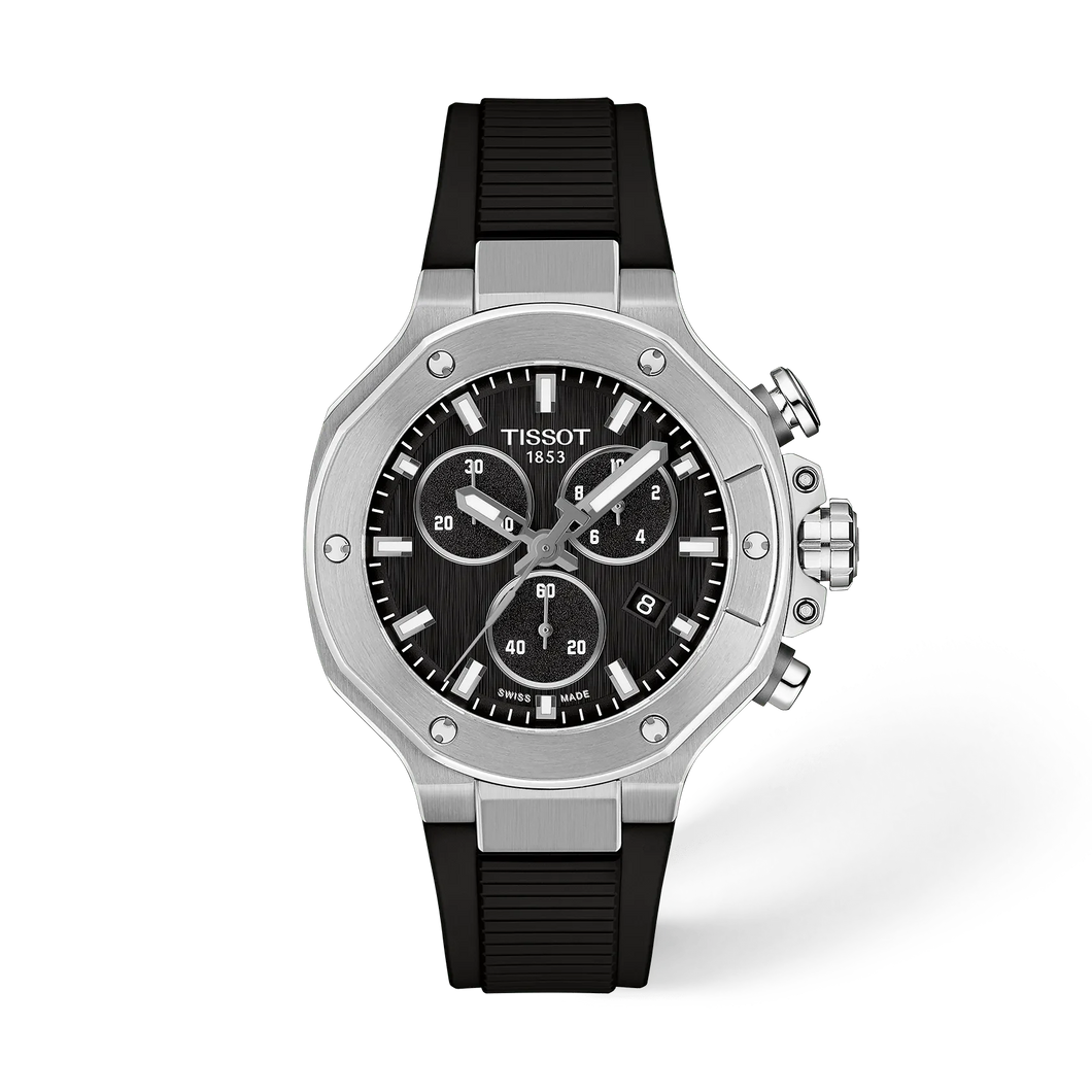 Tissot T-Race 38mm Black Dial Silicone Strap Watch T1418171705100