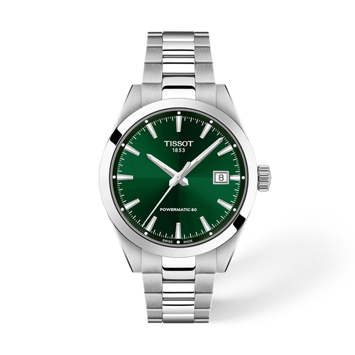 Tissot Gentleman 38MM Powermatic 80 Green Dial Watch T1658071109100