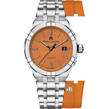 AIKON Automatic Date 42mm Orange Dial Limited Edition Watch Set AI6008-SS00F-530-F