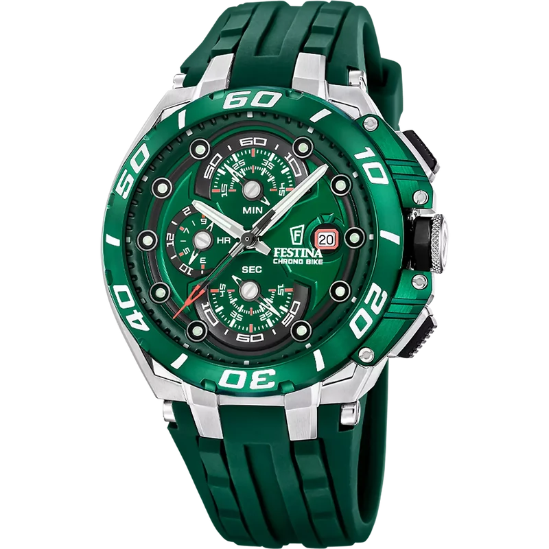 Festina Chrono Bike 46MM Quartz Men's Green Watch F20755-3
