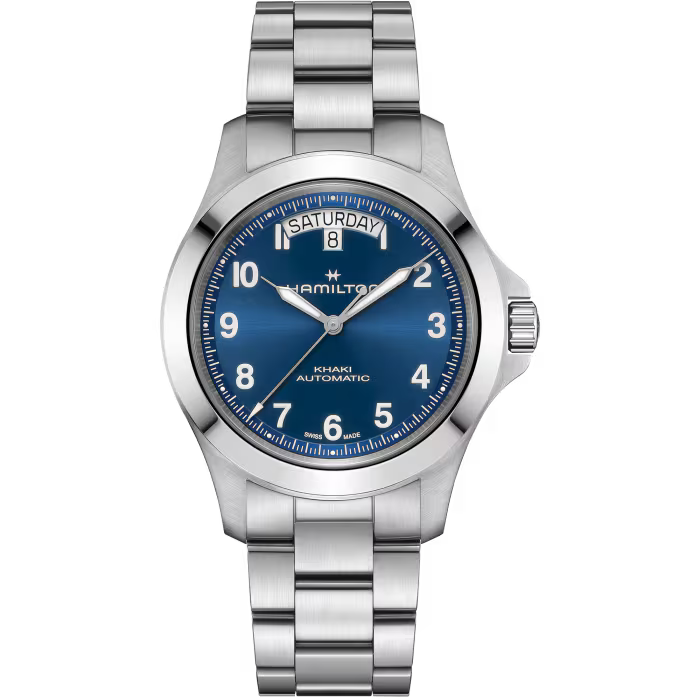 Hamilton Khaki Field King Day-Date 40mm Blue Dial Stainless Steel Watch H64475140