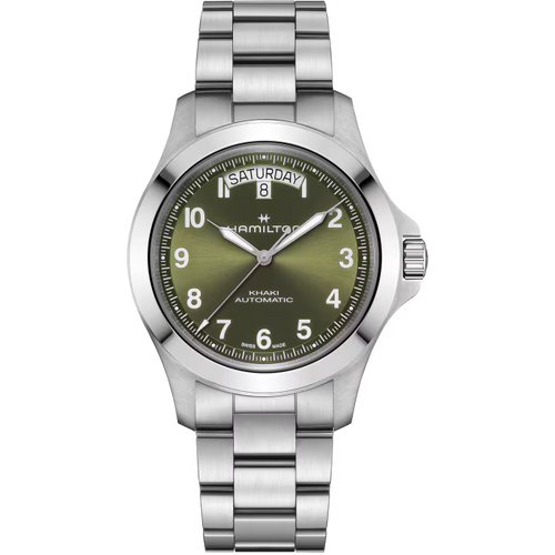 Hamilton Khaki Field King Day-Date 40mm Green Dial Stainless Steel Watch H64475160