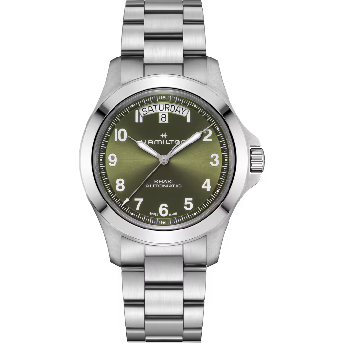 Hamilton Khaki Field King Day-Date 40mm Green Dial Stainless Steel Watch H64475160
