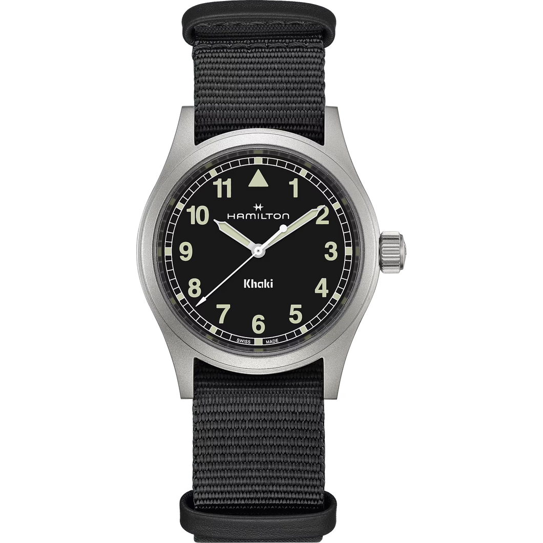 Hamilton Khaki Field Quartz 38mm Black Dial Watch H69401430