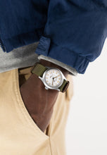 Hamilton Khaki Field Quartz 38mm White Dial Green Strap Watch H69401910