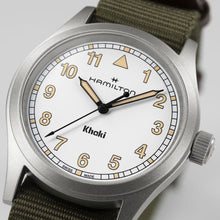 Hamilton Khaki Field Quartz 38mm White Dial Green Strap Watch H69401910
