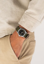 Hamilton Khaki Field Quartz 38mm Black Dial Green Strap Watch H69401930