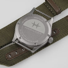 Hamilton Khaki Field Quartz 38mm Black Dial Green Strap Watch H69401930