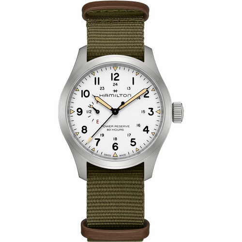 Hamilton Khaki Field Mechanical Power Reserve 40mm White Dial Watch H69509910