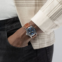 Hamilton Khaki Field Auto 38mm Blue Dial Brown Leather Strap Watch H70455540