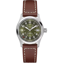 Hamilton Khaki Field Auto 38mm Green Dial Brown Leather Strap Watch H70455560