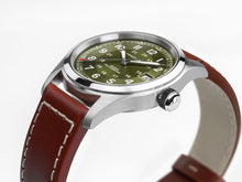 Hamilton Khaki Field Auto 38mm Green Dial Brown Leather Strap Watch H70455560