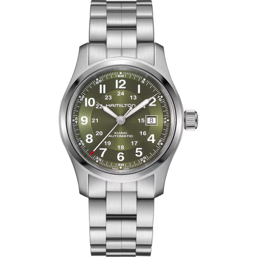 Hamilton Khaki Field Auto 42mm Green Dial Stainless Steel Watch H70605160