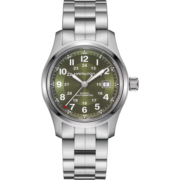 Hamilton Khaki Field Auto 42mm Green Dial Stainless Steel Watch H70605160