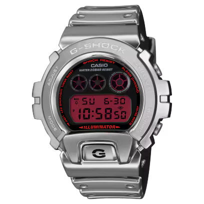 Casio G-Shock 6900 Series Digital Silver Tone Watch GM6900YRA-8