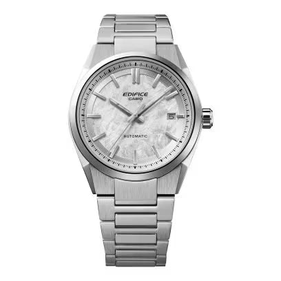 Casio Edifice Automatic 38MM Silver Tone Textured Dial Watch EFK110D-7A