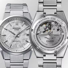 Casio Edifice Automatic 38MM Silver Tone Textured Dial Watch EFK110D-7A