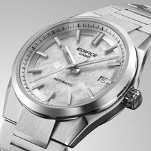 Casio Edifice Automatic 38MM Silver Tone Textured Dial Watch EFK110D-7A