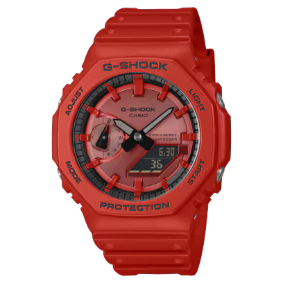Casio G-Shock Analog-Digital Red Unisex Watch GA2100RRB-4A