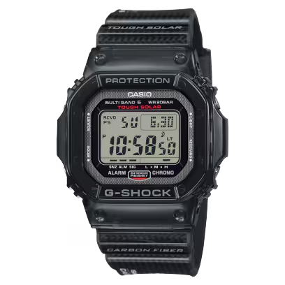 Casio G-Shock Black Carbon Fiber Resin Tough Solar Watch GWS5600U-1