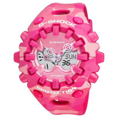 Casio G-Shock Analog-Digital Camo Pink Women's Watch GAV01CMG-4A