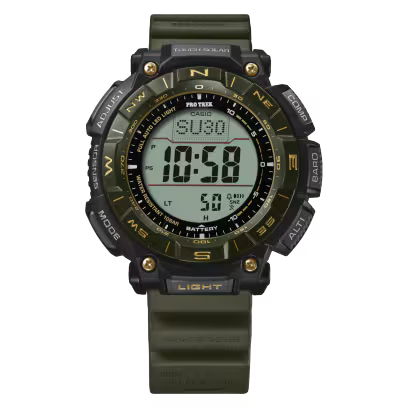 Casio PRO-TREK PRG-340 Series Green Digital Dial Men's Watch PRG340ANS-3