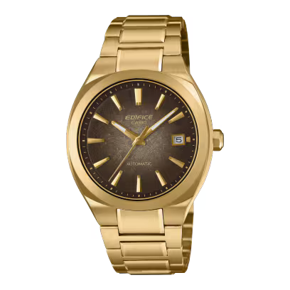 Casio EDIFICE Automatic 38mm Brown Dial Gold-Tone Unisex Watch EFK200DG-5A