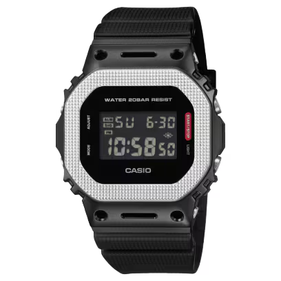 Casio G-Shock 5600 Series Digital Dial Black Resin Men's Watch GM5600BM-1