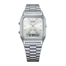 Casio Vintage Analog-Digital Dial Silver Unisex Watch AQ-230A-7AVT