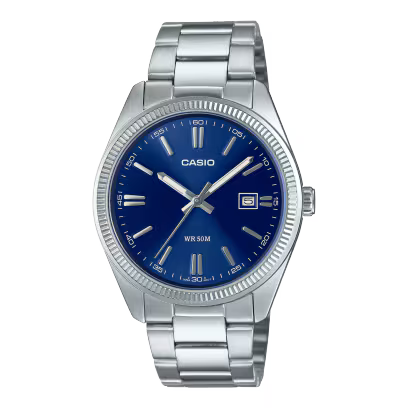 Casio Analog Blue Dial Stainless Steel Unisex Watch MTP-1302D-2AVT