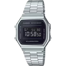 Casio Vintage Black Digital Stainless Steel Unisex Watch A168WEM-1VT