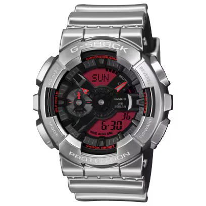 Casio G-Shock Analog-Digital Silver Tone Watch GM110YRA-8A