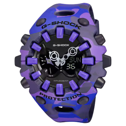 Casio G-Shock Analog-Digital Camo Purple Unisex Watch GAV01CMG-6A