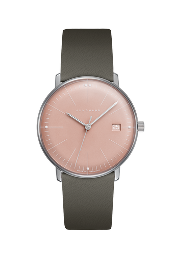 Junghans Max Bill Damen Quarz Watch Rose Pink Grey 47/4555.02