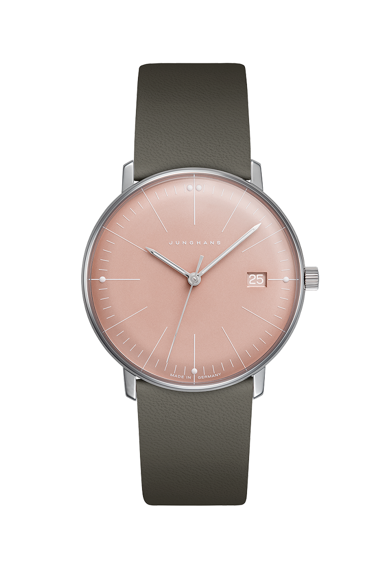 Junghans Max Bill Damen Quarz Watch Rose Pink Grey 47/4555.02