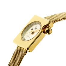 LIP MACH 2000 Mini Square 30mm Watch Gold Milanese 671177