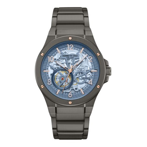 Kenneth Cole New York Automatic 42MM Skeleton Blue Dial Men's Watch KCWGY0063301
