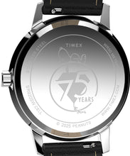 Timex Peanuts Marlin Black Leather Strap Unisex Watch TW2Y19900