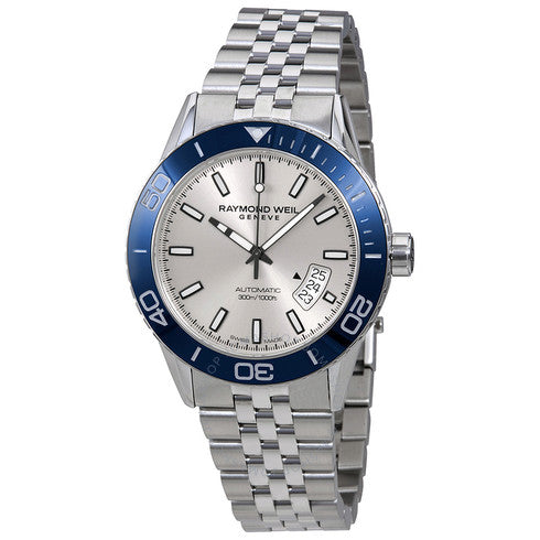 Freelancer Men's Silver Blue Automatic Diver Watch, 42mm 2760-ST4-65001