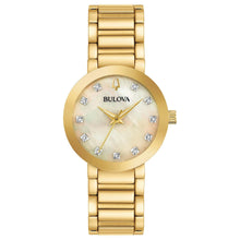 Bulova Ladies' Futuro Diamond Accent Gold-Tone Stainless Steel Watch 97P133