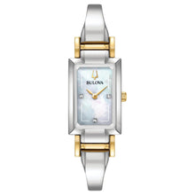 Bulova Ladies' Classic Diamond Accent Two-Tone Stainless Steel Half-Bangle Watch 98P188