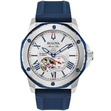 Bulova Men's Marine Star Automatic Blue Silicone Strap Watch 98A225