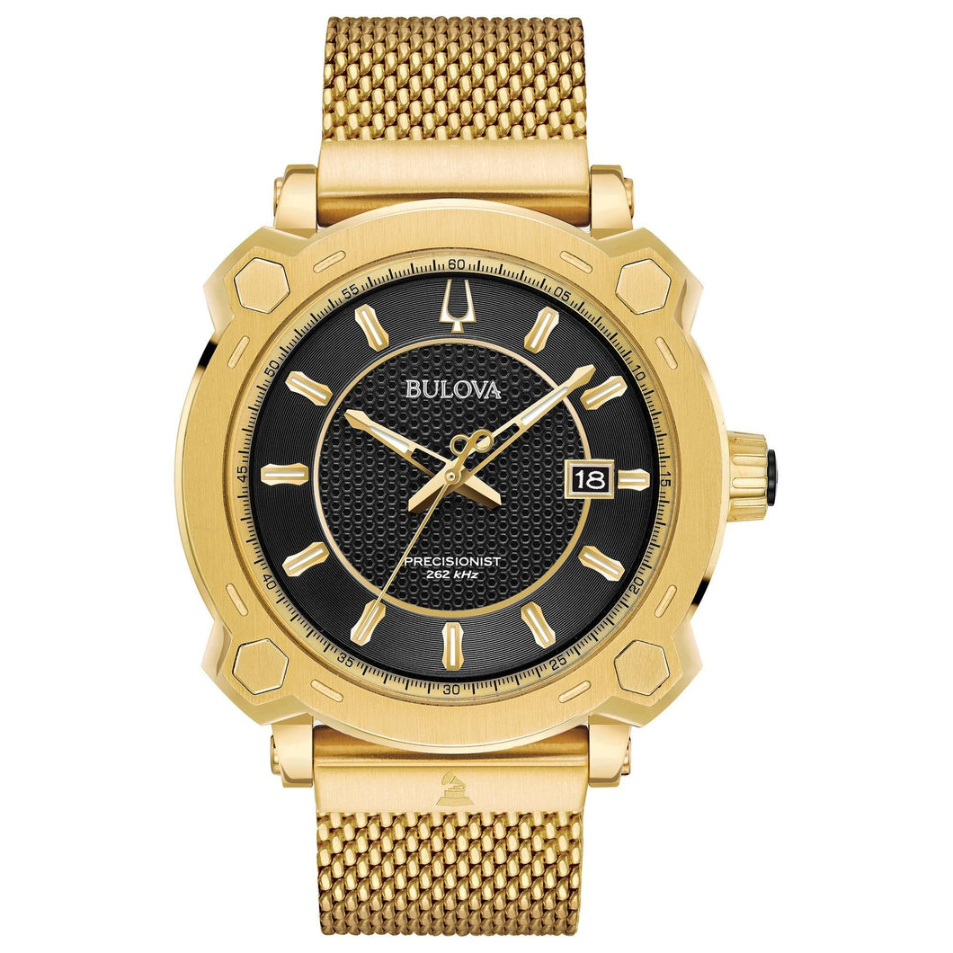 Bulova Men's Precisionist GRAMMY Special Edition Gold-Tone Stainless Steel Watch 97B163