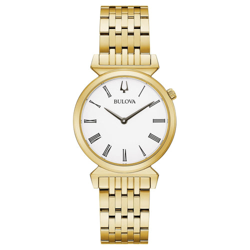 Bulova Ladies' Classic Regatta Gold-Tone Stainless Steel Watch 97L161