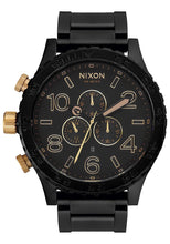 Nixon 51mm 51-30 Chrono Watch Matte Black / Gold A083-1041