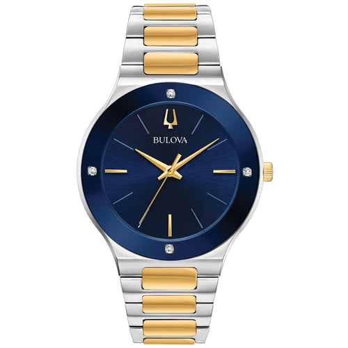 Bulova Men's Futuro Millennia Blue Dial Two-Tone Stainless Steel Watch 98E117